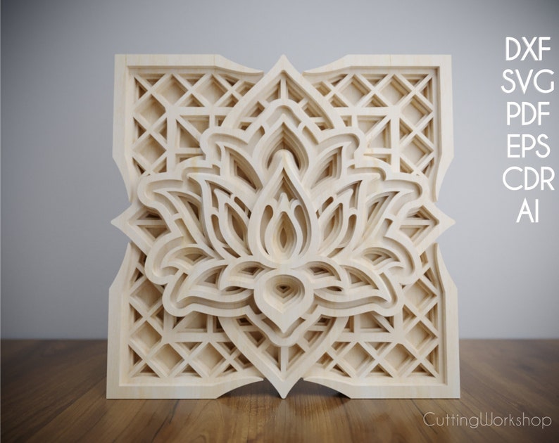 Download Multilayer Mandala Scroll Saw 3d Pattern Cricut Svg Lotus Mandala Pattern Lotus Mandala Pattern For Laser Cut Cricut And Scroll Saw Kits How To Craft Supplies Tools Aabenthus Cbs Dk