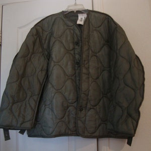 Coat Liner X-Large (1X) Cold Weather Military Jacket Quilted Puffy