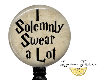 Hogwarts All I Need is Coffee and Harry Potter Badge Reel or Stethoscope Tag
