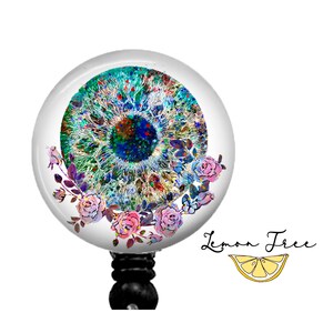 Human Eye Badge Reel - Retractable Badge Holder - Lanyard - Carabiner - Stethoscope Name Tag - Nurse Gift
