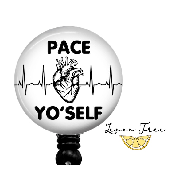 Funny Pace Yo Self Badge Reel Retractable Badge Holder Lanyard