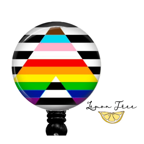 Ally LGBTQ+ Badge Reel - Retractable Badge Holder - Lanyard - Carabiner - Stethoscope Name Tag - Nurse Doctor Teacher Gift