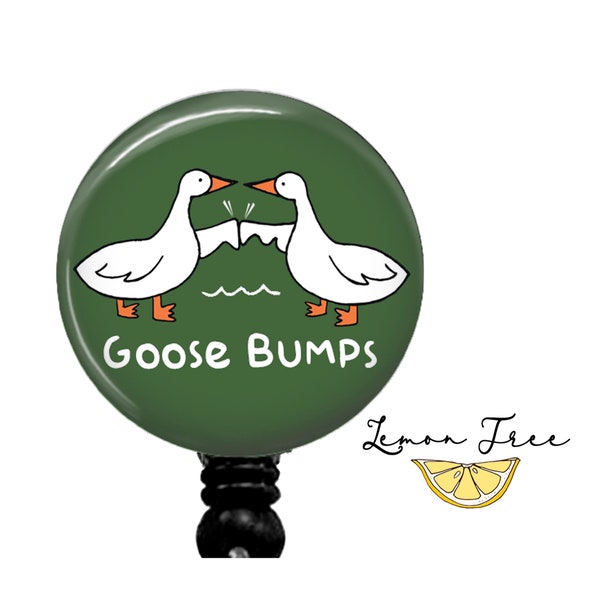 Funny Goose Bumps Badge Reel - Retractable Badge Holder - Lanyard - Carabiner - Stethoscope Name Tag - Funny Nurse Gift