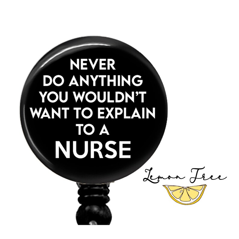 Funny Nurse Badge Reel Retractable Badge Holder Nurse Badge Etsy