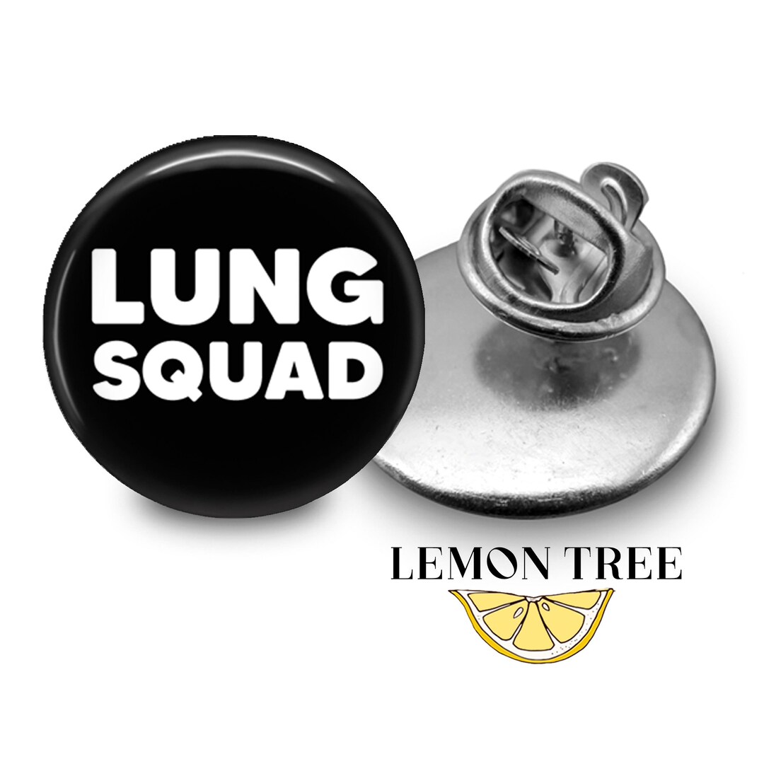ID Badge Pin Medical Humor lung Squad Pin Respiratory Therapist Lanyard