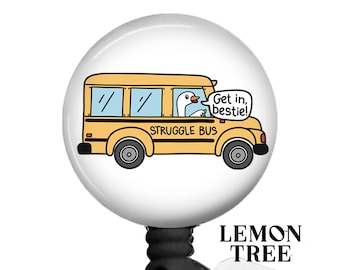 Funny Struggle Bus Goose Retractable Badge Reel: Nurse Gift