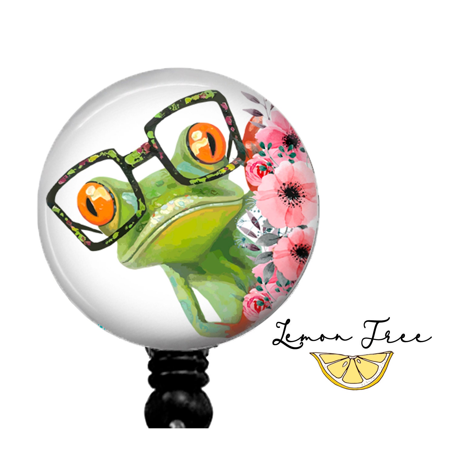 Cute Frog Badge Reel Retractable Badge Holder, Nurse Badge Reel