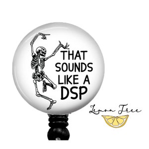 Funny Sounds Like a DSP Badge Reel Retractable Badge Holder Lanyard  Carabiner Stethoscope Name Tag Nurse Gift 