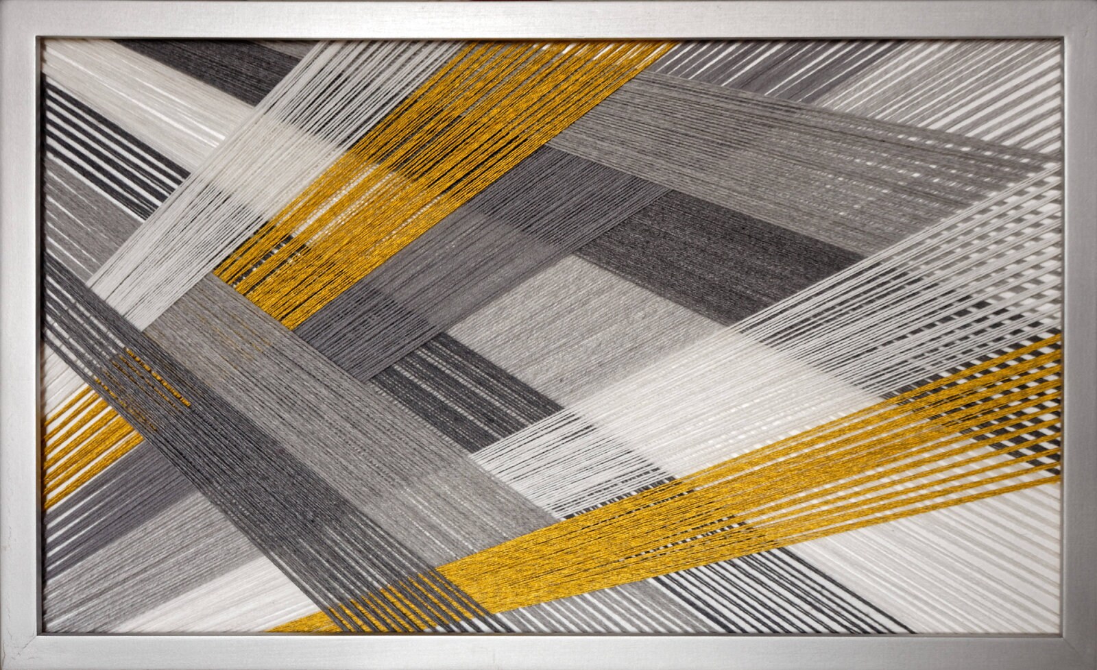 Grey - Yarn Artwork, String Art, Woolart Design, Modern Geometric ...