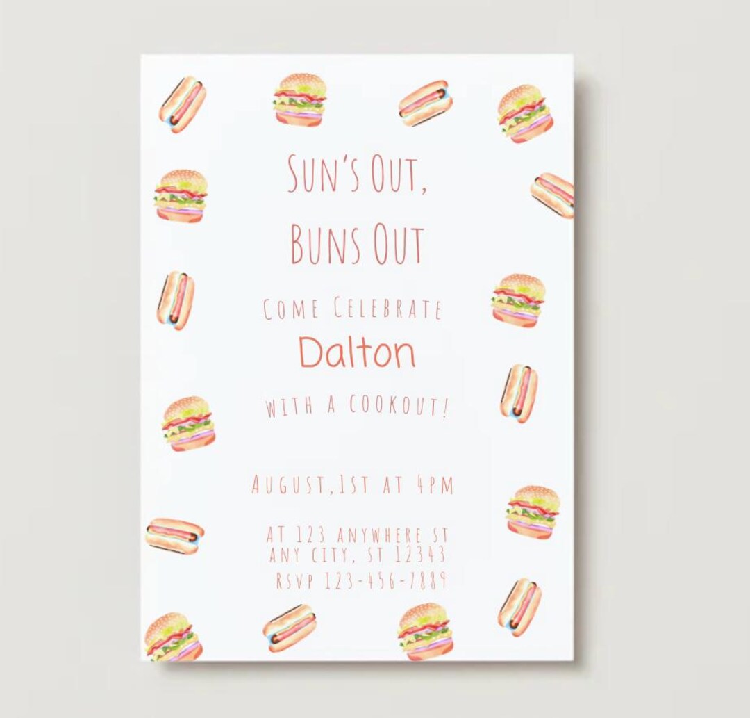 Cookout Invitation - Etsy