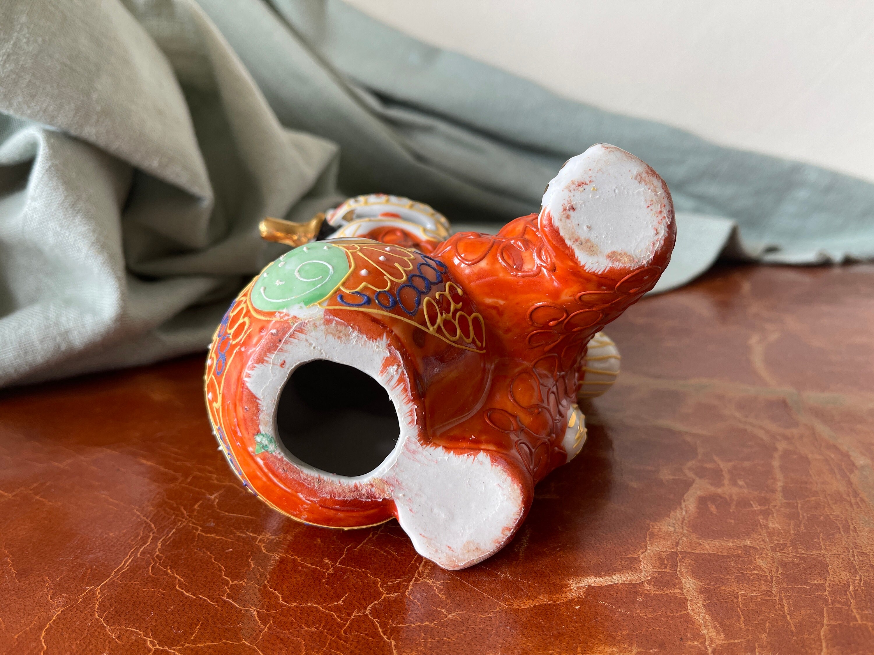 Vintage Satsuma Foo Lion Figure Shisa Dog Foo Dog Decoration