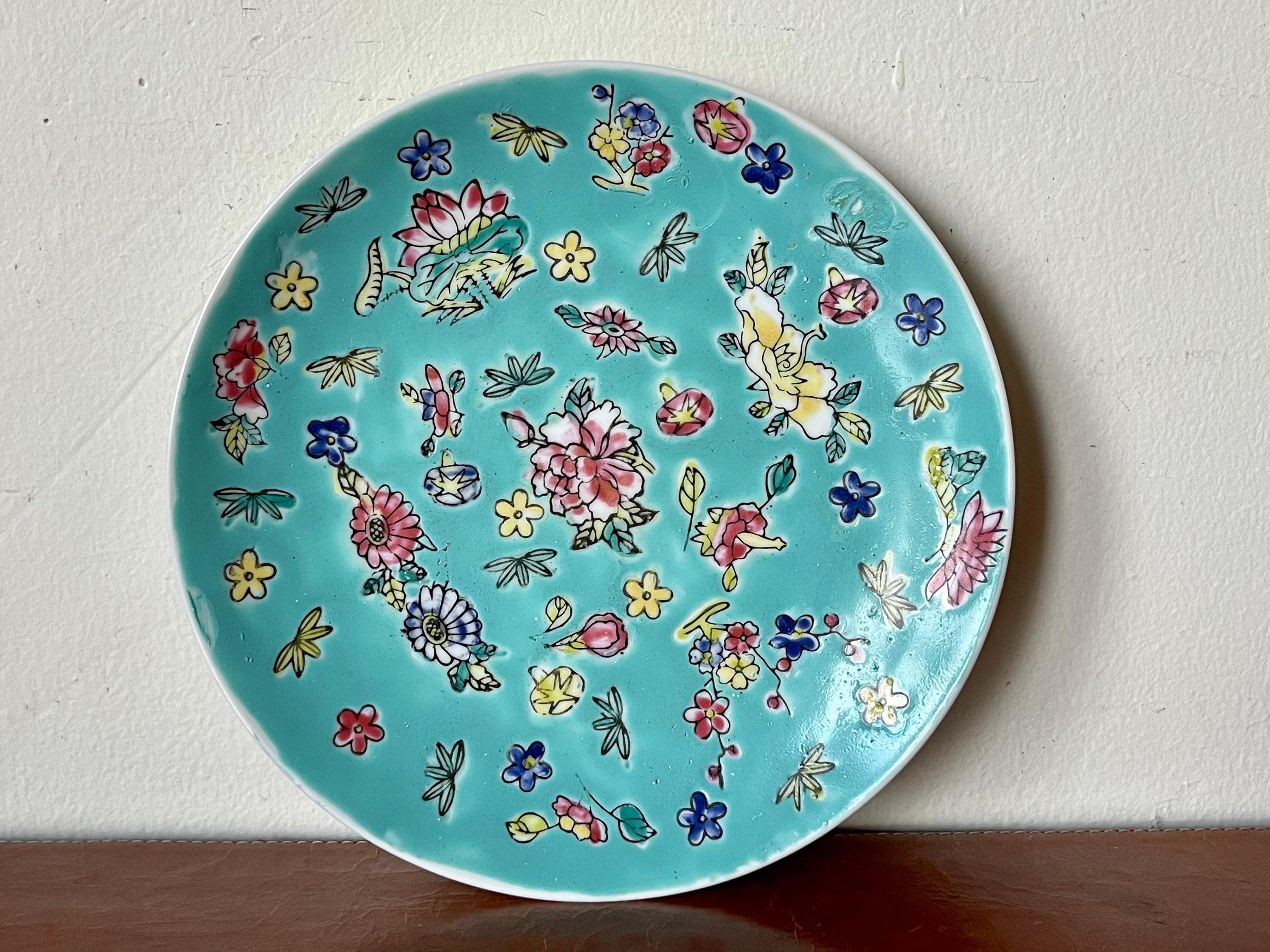 陶器と真鍮のエスニックな花柄 antique coffee Mill（Chinese Mille  