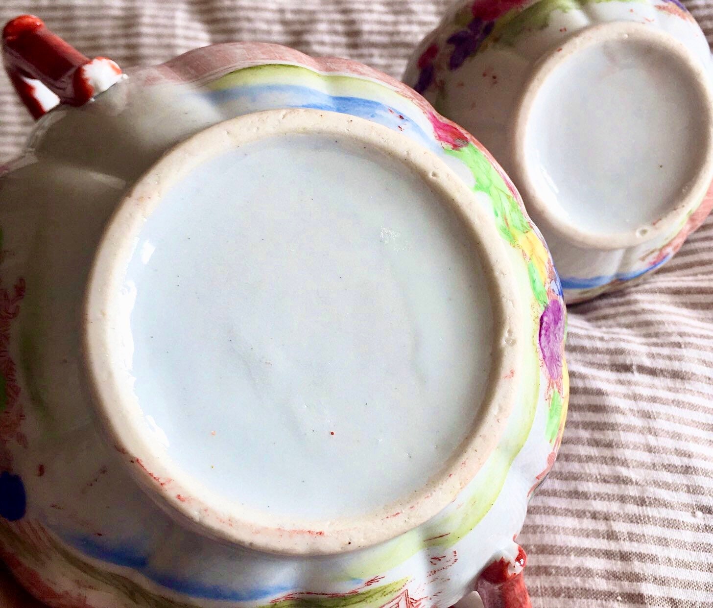 Antique Japanese Hand Painted Geisha Porcelain Creamer and