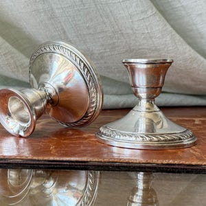 Sterling Silver Weighted Candlestick - Etsy