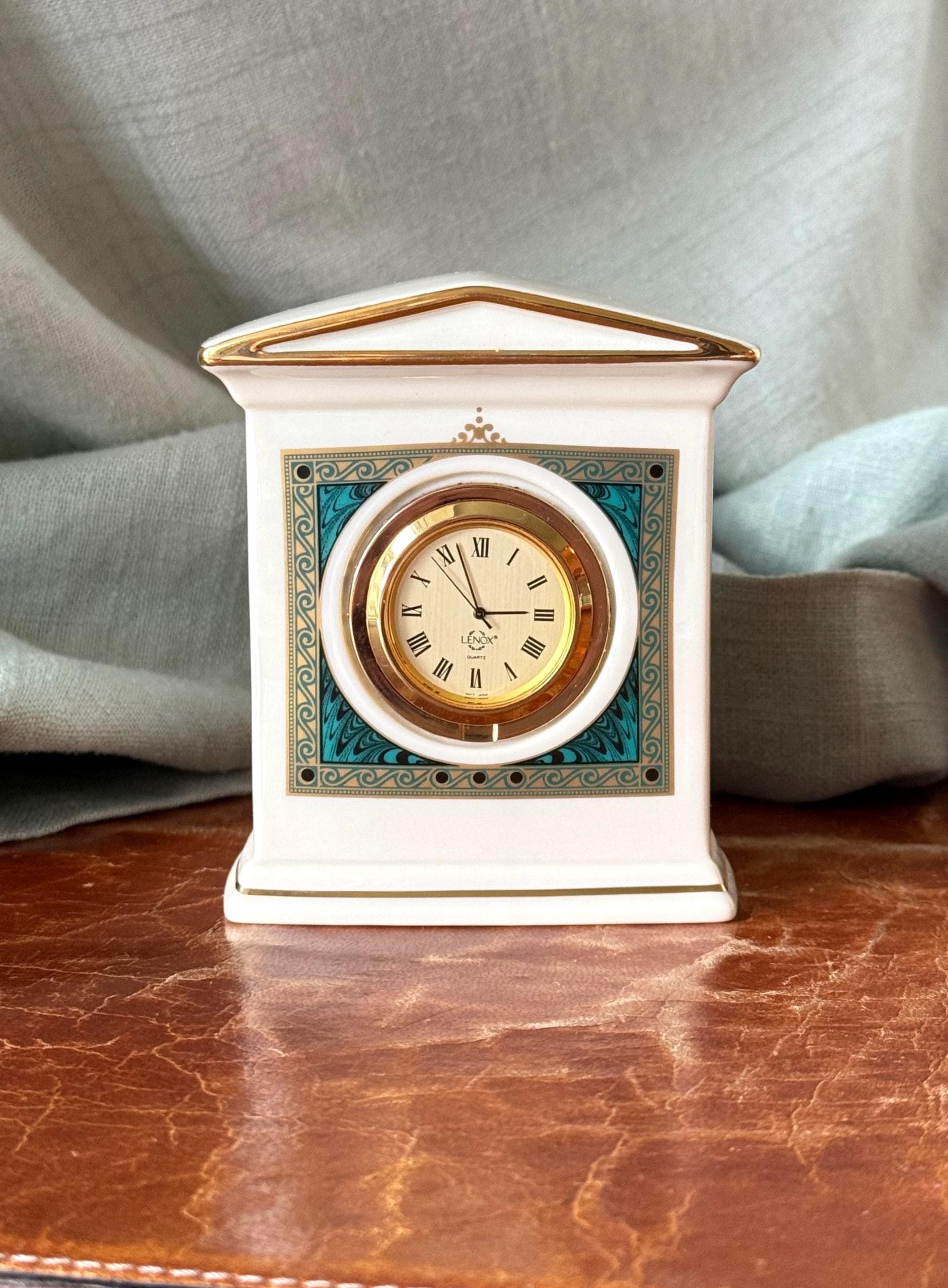 LENOX レノックス 置き時計 マントルクロック Vintage Lenox Classic Desk Clock Lenox Fine China Bedside or Desk