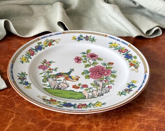 Vintage Spode Copeland Peacock Salad Plate Made in England W156