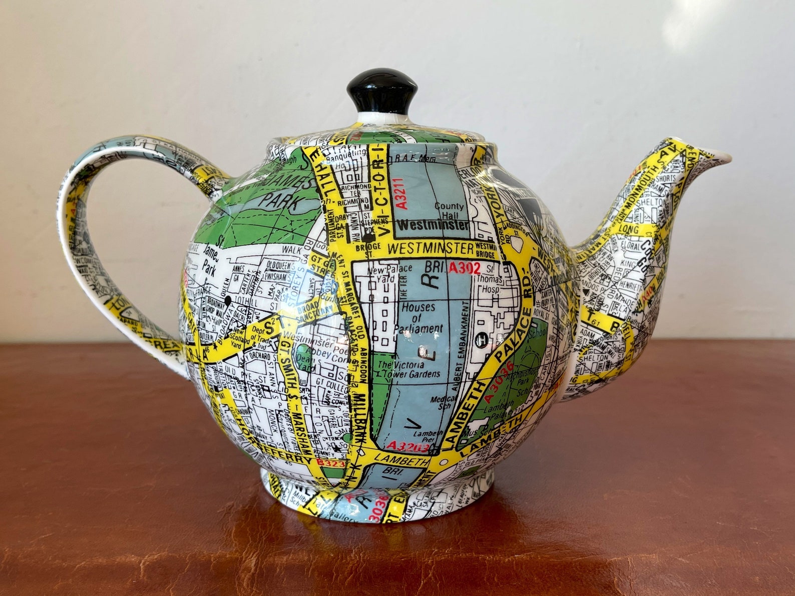 LONDON AZ Map Teapot/PAUL CARDEW Teapot Collectible & Unusual Etsy