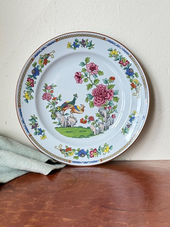 Vintage Spode Copeland Peacock Salad Plate Made in England W156