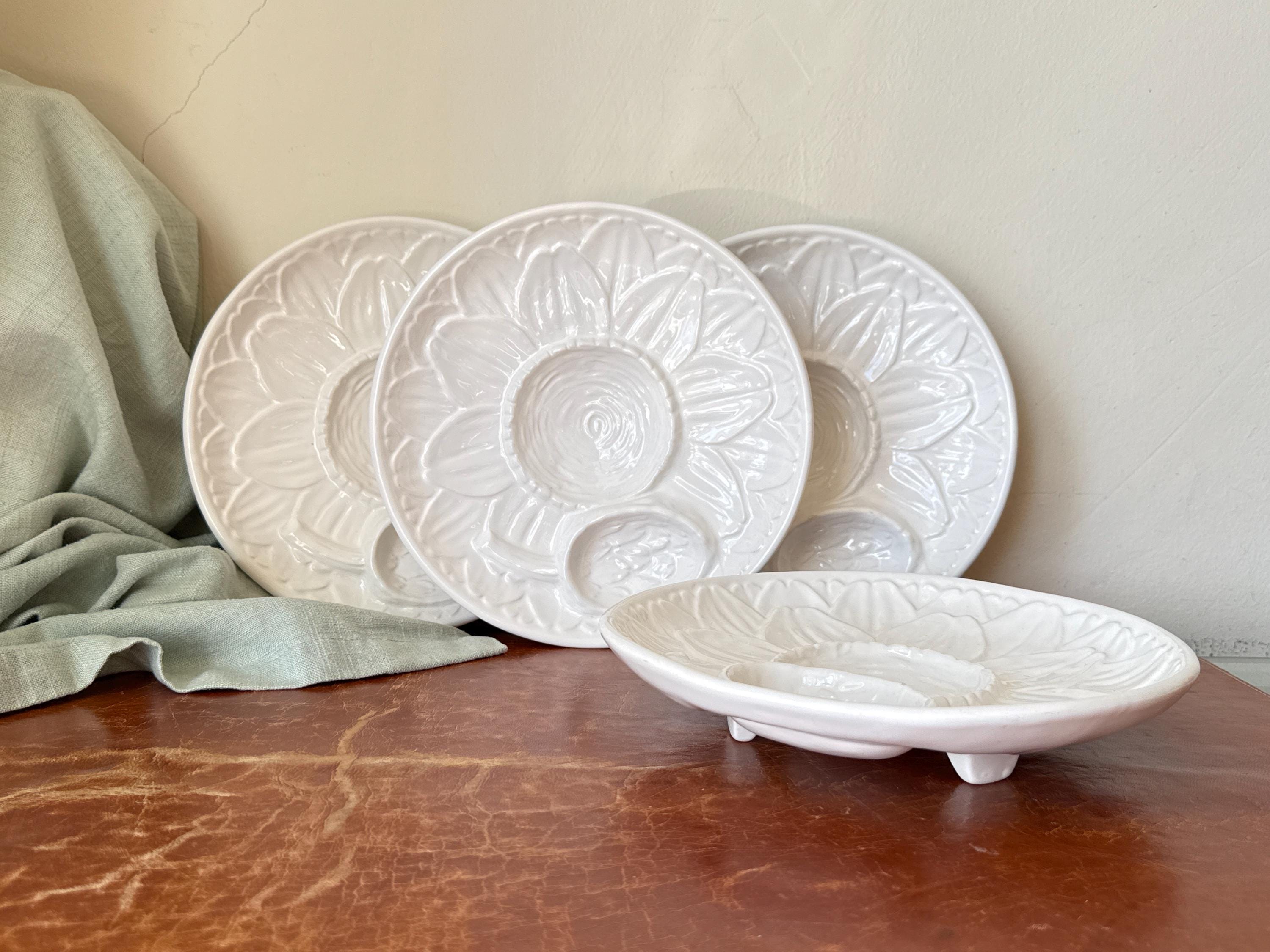 Vintage Portuguese Majolica Artichoke Plates Set of 4 Made by