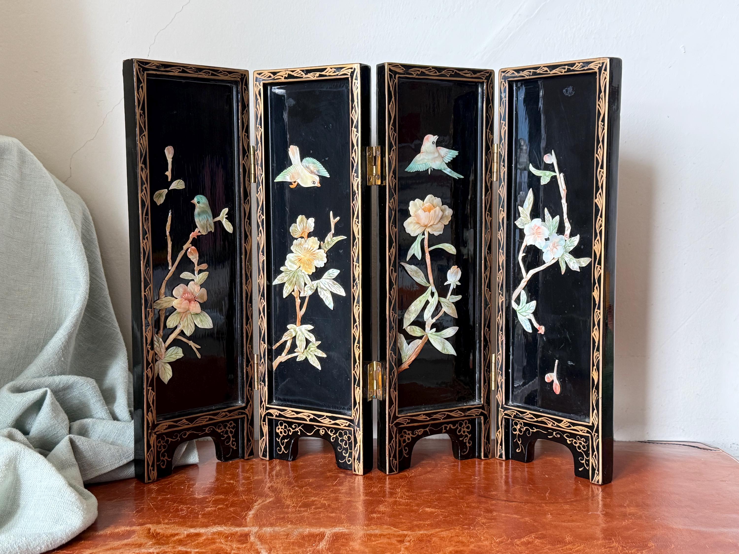 Gold Japanese Folding Screen - Etsy