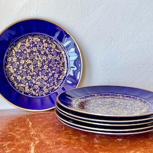アウトレット福袋 Limoges Plates Cobalt and Gold - Etsy アンティーク雑貨