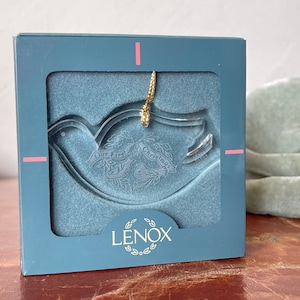 Lenox Our First Christmas Crystal Dove Ornament Vintage 1995 Lenox Crystal Peace Dove Christmas Ornament OR368