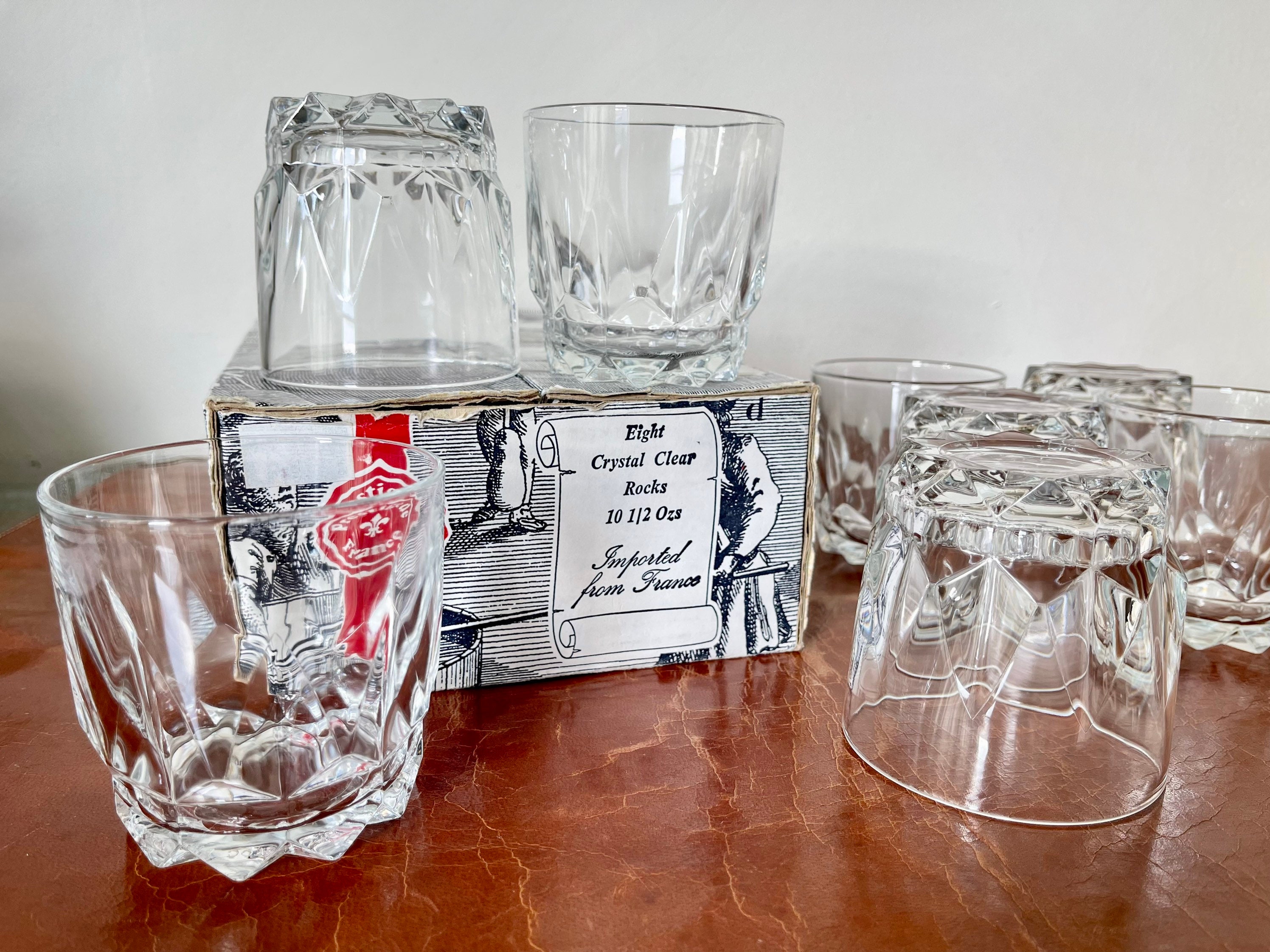 French Whiskey Glasses Set Of 8 Arcoroc France Rocks Cocktail Etsy Osterreich