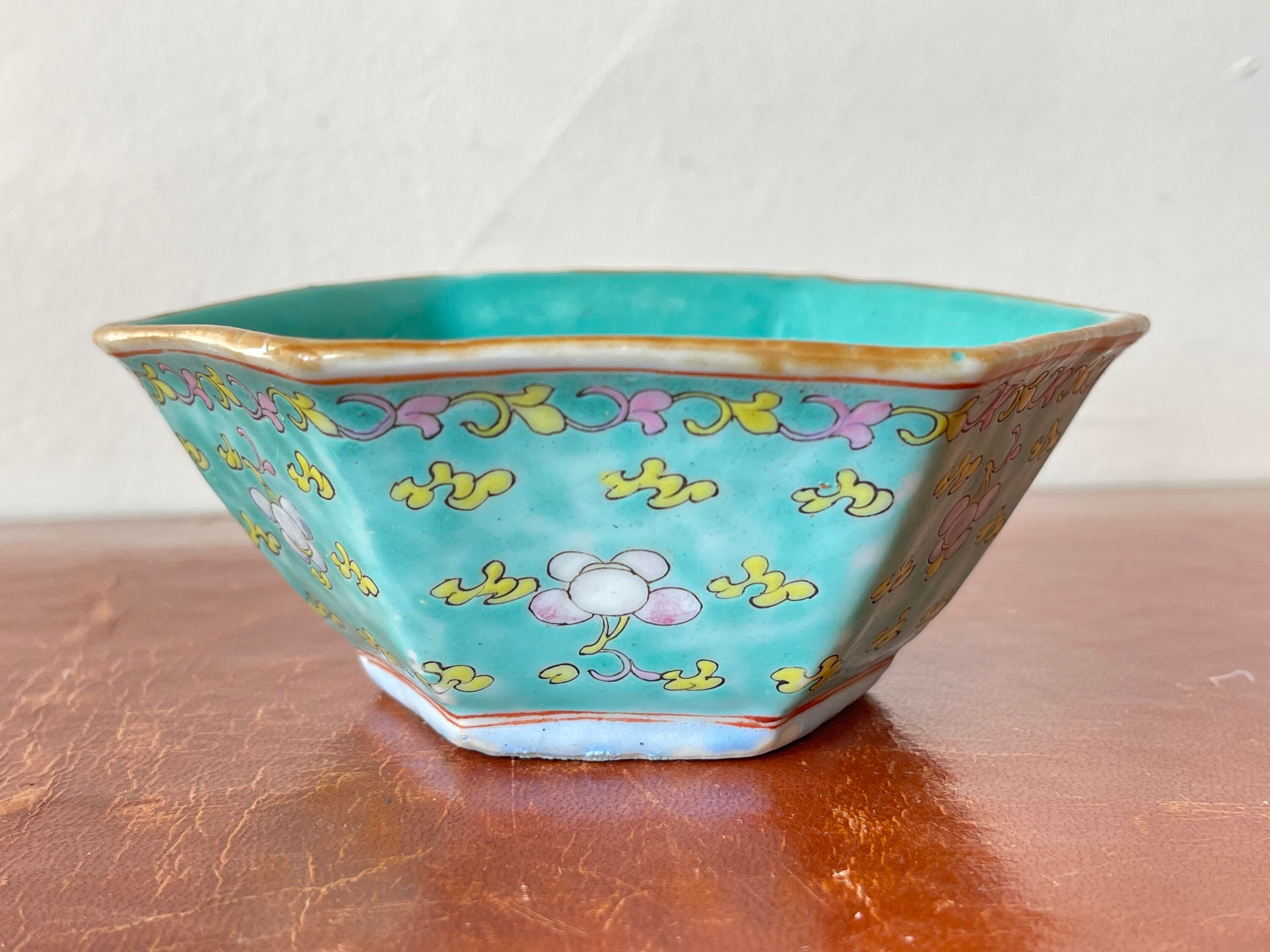 古代朝鮮　厚手盃　トヒチ　w8㎝ 東S8-0520☆2F Antique Chinese Qian Long Period Porcelain Bowl Hand Painted