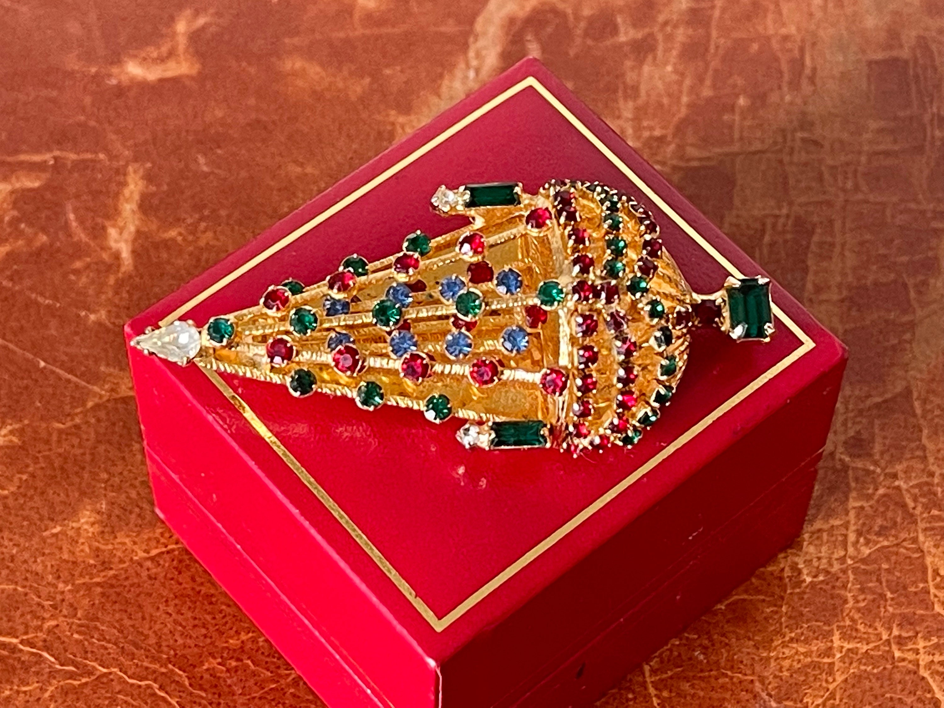 Vintage Joseph Warner Chandelier Christmas Tree Brooch Pin