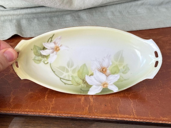 RS Tillowitz Silesia Hand Painted Porcelain Dogwood and Gilt