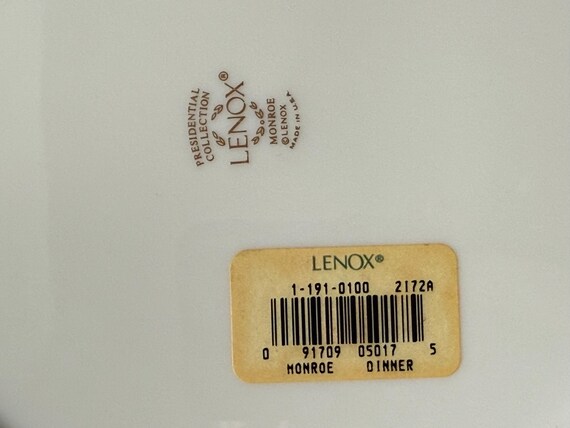 Lenox Monroe Pattern Dinner Plates Set of 4 Lenox Presidential