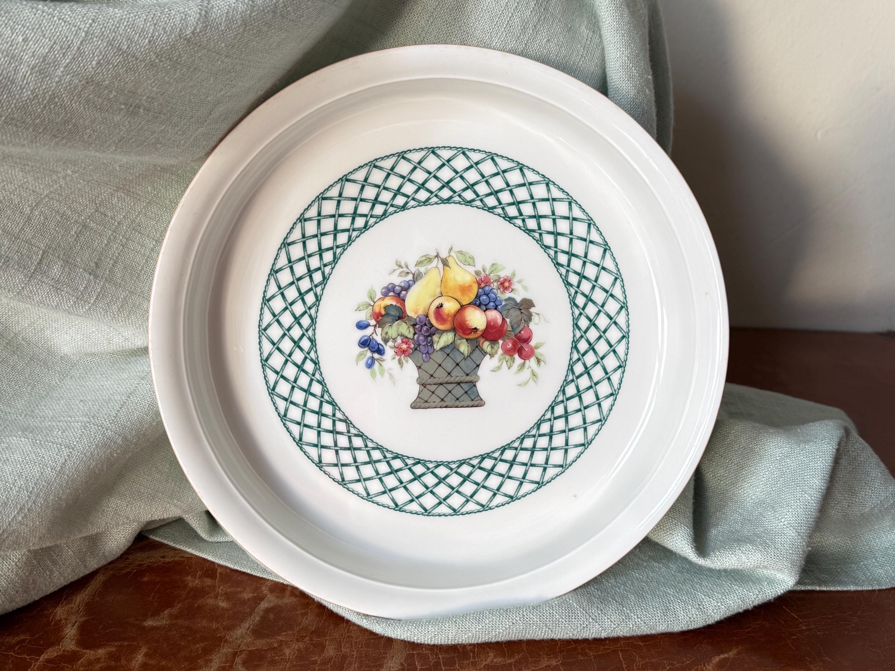 Villeroy and Boch Fruit Basket Quiche Baking Dish Rare Inch