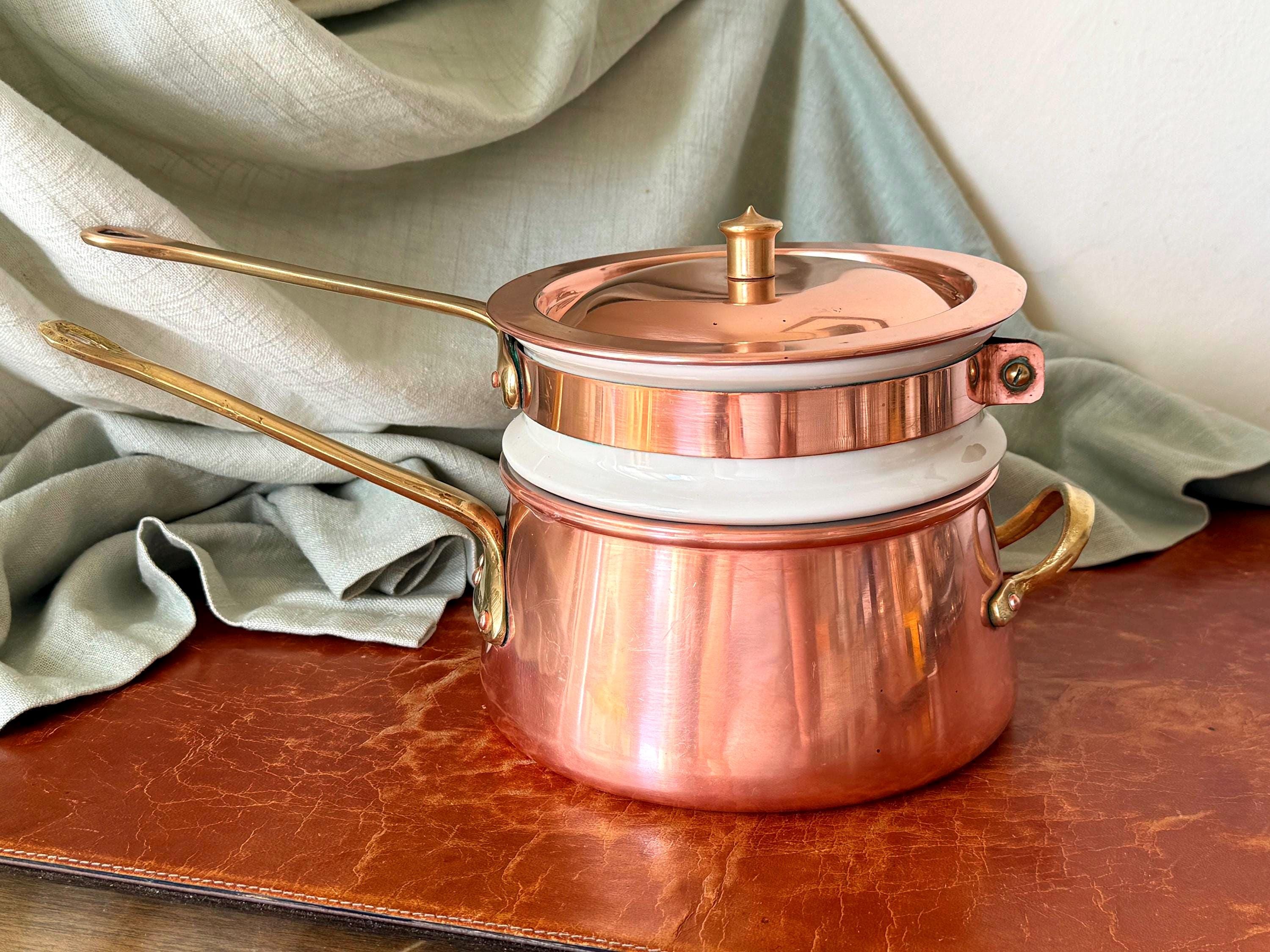 Copper Pot With Ceramic Handle - Etsy