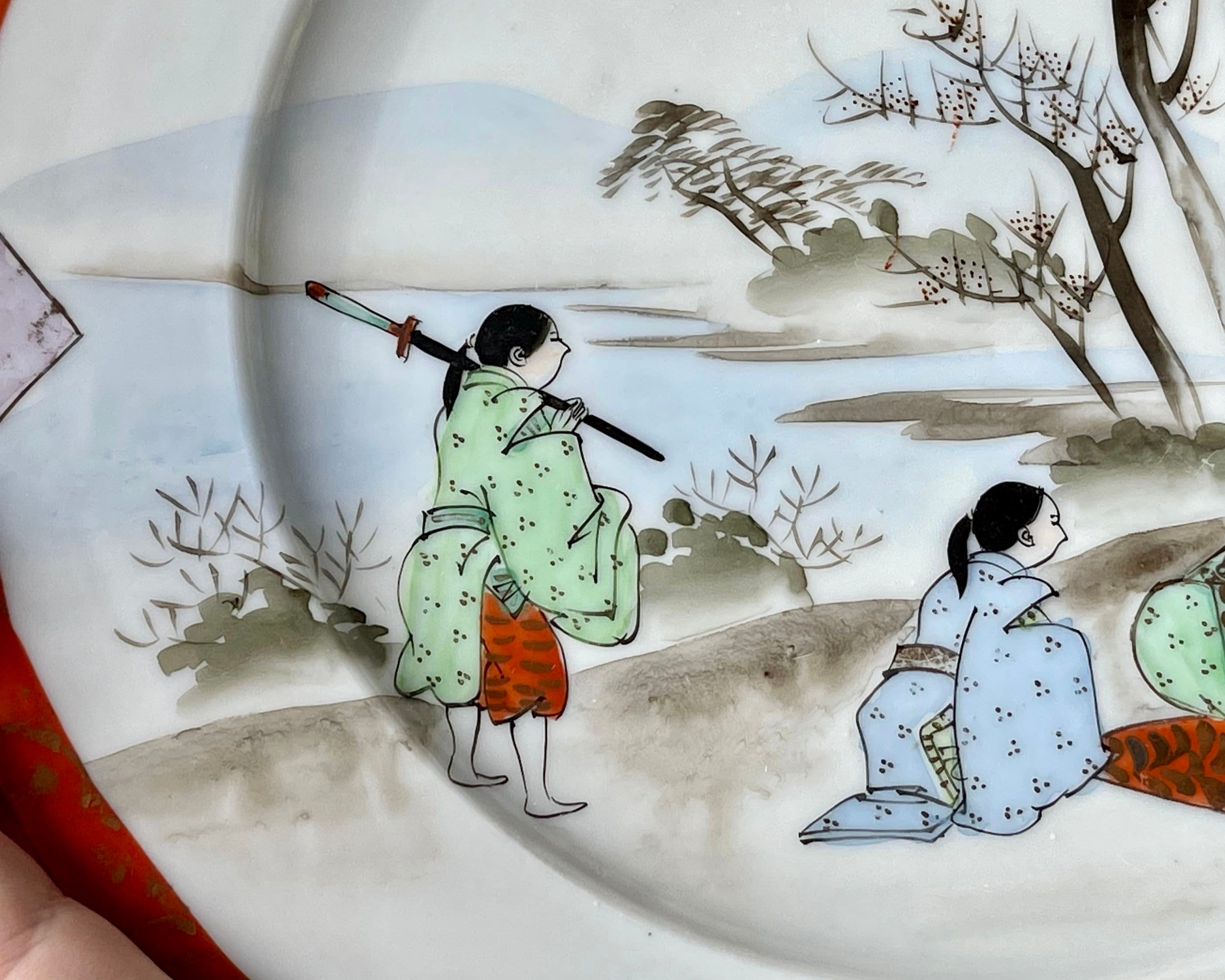 Antique Kutani Porcelain Plates Set of 2 Hand Painted Meiji Period Plates With Landscape Scenes PC1872 - Etsy Antique Kutani Porcelain Plates Set of 2 Hand Painted Meiji Period Plates With Landscape Scenes PC1872 - Etsy