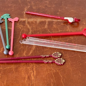 Vintage Tiki Cocktail Swizzle Sticks Midcentury Barware Drink Stirrers Retro Airline Souvenir Locke Ober Cafe 1960’s Cocktails SI713