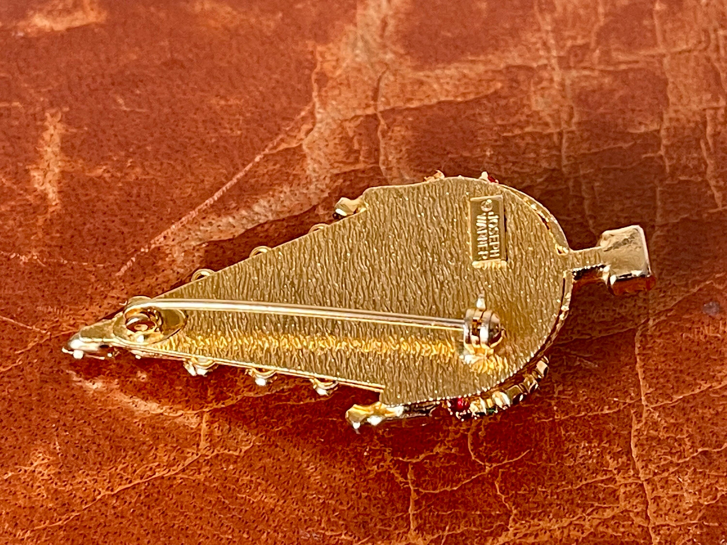 Vintage Joseph Warner Chandelier Christmas Tree Brooch Pin