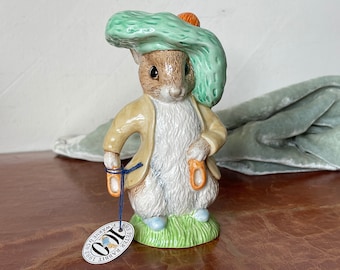 Beatrix Potter Benjamin Bunny Hand Painted Porcelain Figurine 100 Year Anniversary John Beswick Studios Royal Albert Made in England PC3100