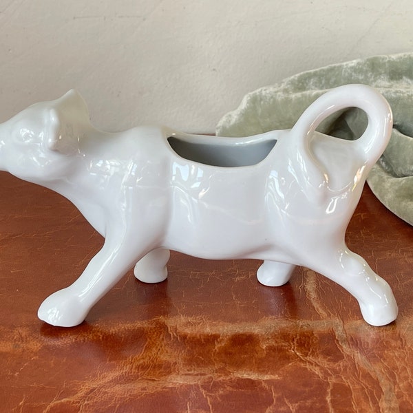 Vintage Cow Creamer Figural Porcelain Cow Cream Pitcher Farmhouse Country Cottage Kitchen PC2774