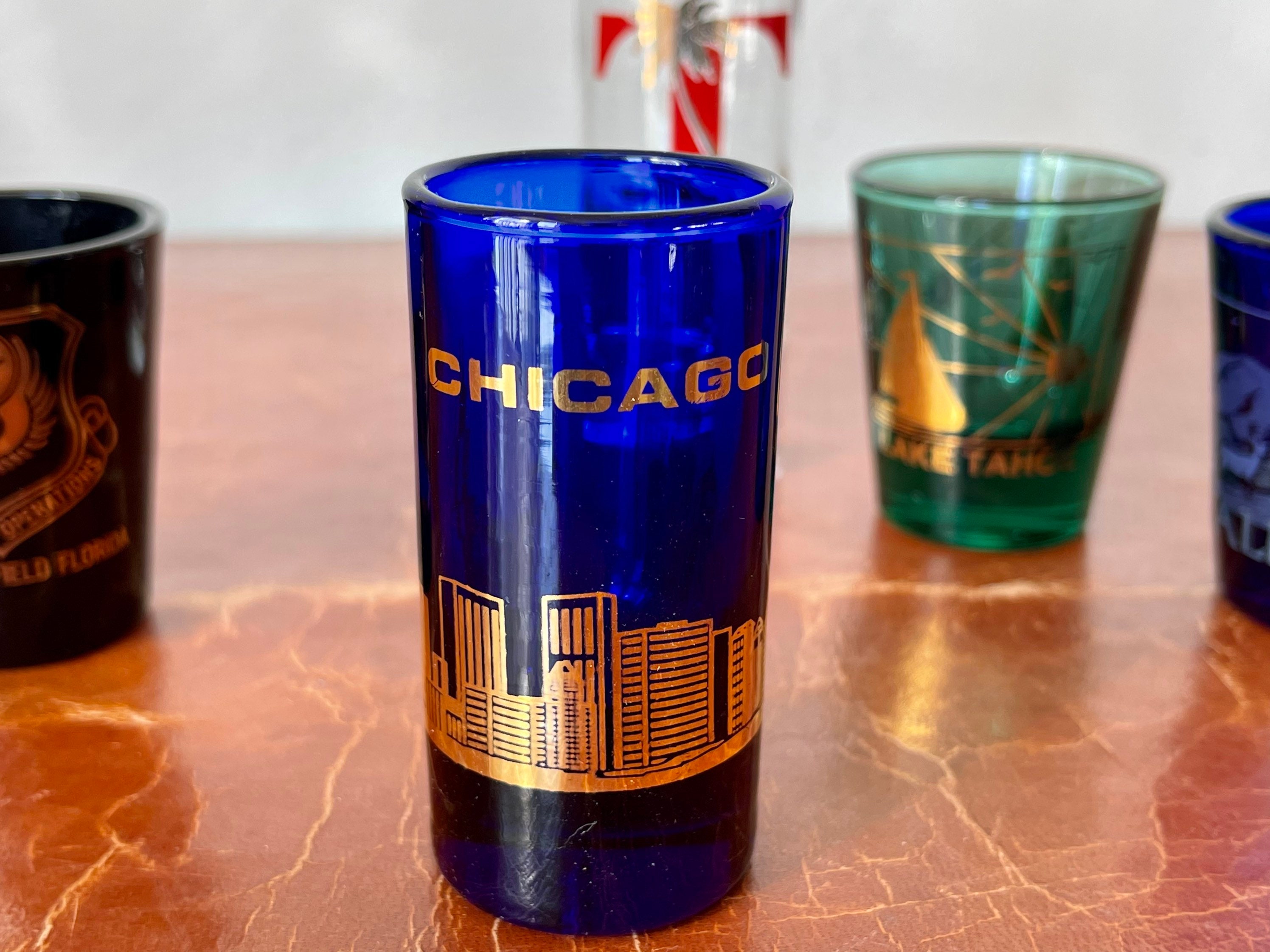 Travel Shot Glasses Set of 5 Libbey Souvenir City Shot Glasses Etsy