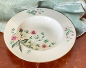 Vintage Lenox Country Garden Rim Soup Bowl W 302 Shape Bone China Bowl 1950 s Gold Back Stamp PC2330