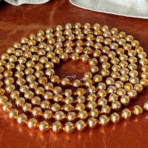 Vintage Mercury Glass Gold Beaded Garland Christmas Tree Glass Garlard made in Japan circa 1950’s OR1939