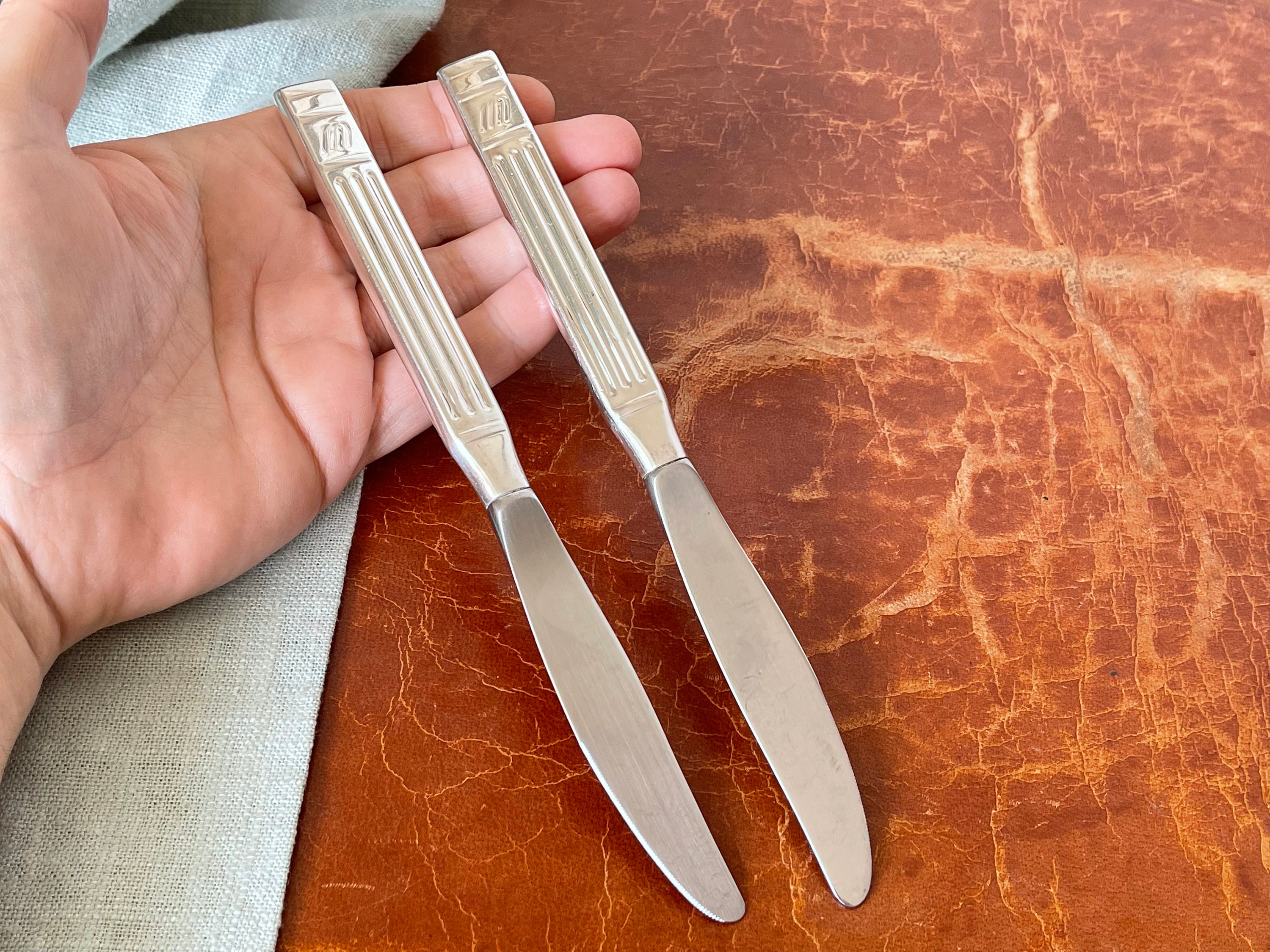 Vintage United Airlines Silver Plated Dinner Knife Aviation