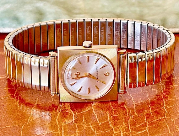 Reloj de hombre de oro de 14 k Gensler Lee Tempo Veritas de 1950 Caja cuadrada de oro macizo Movimiento Girard Perregaux Casi perfecto y en funcionamiento FJ175 Etsy Mexico