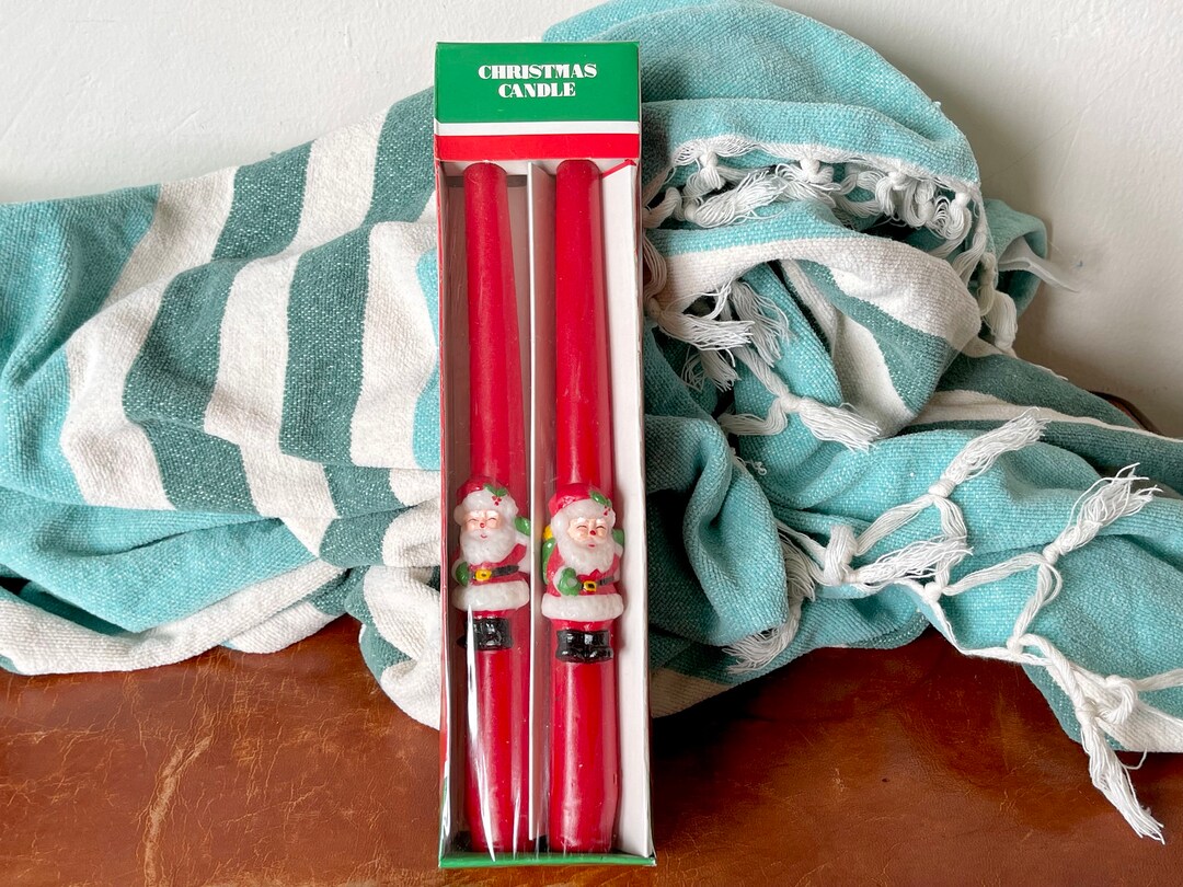 Vintage Santa Claus Novelty Taper Christmas Candles Set of 2 - Etsy