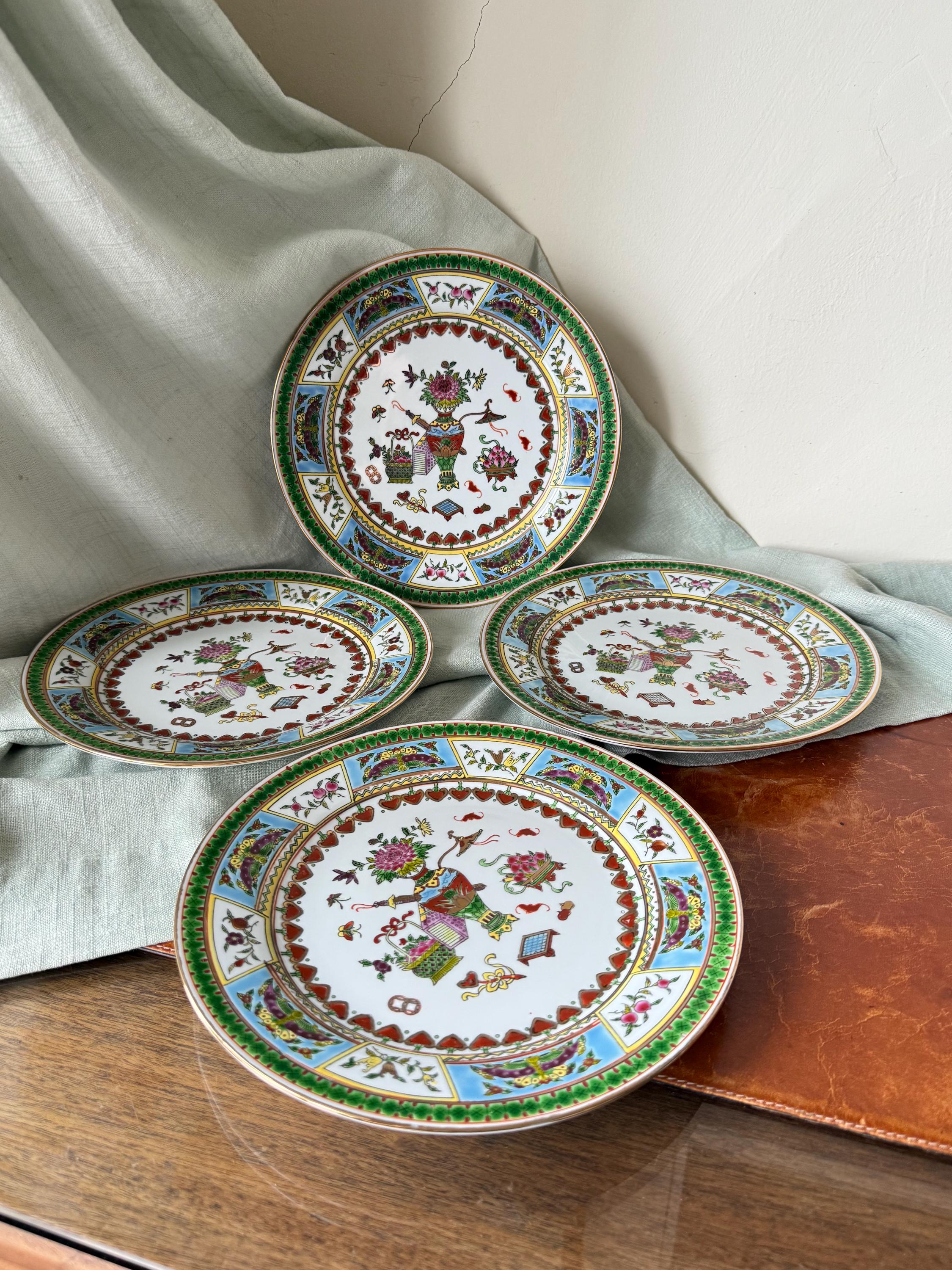 70年 ヴィンテージ 中国廣彩 プレート ポット 鍋 ソース ローズメダリオン Antique Rose Medallion China Set - Etsy