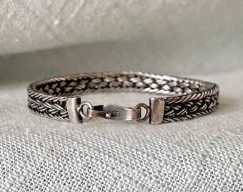 ブレスレット LABEL K FW21 BRAIDED FABRIC BRACELET (BR-TISSE_GREYLOVE) 💖 DIY Chunky Statement Liberty Fabric Braid Charm Bracelet