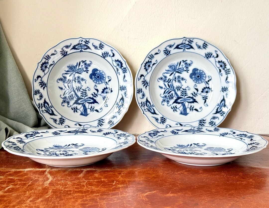 Vintage Blue Danube Rim Soup Bowls Set of 4 Made in Japan 1950’s Banner ...