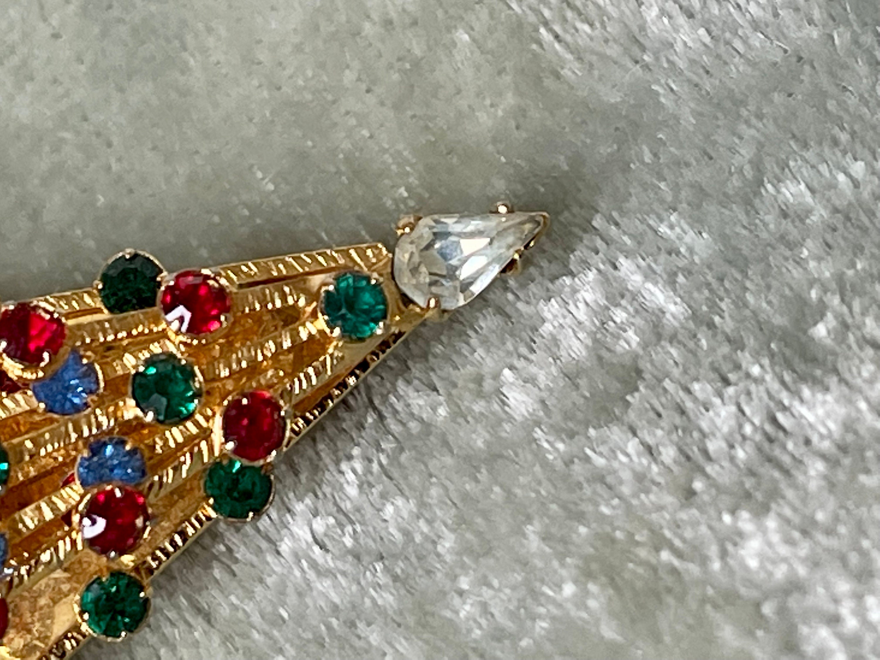 Vintage Joseph Warner Chandelier Christmas Tree Brooch Pin