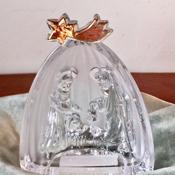 Mikasa Nativity Set crystal Golden Light Star with Tail Etsy