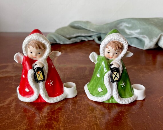 Goebel Angel With Lantern Candle Holders Set of 2 German Original Goebel  Engel Hand Painted 1958 Robson Design Christmas Angels PC3093 - Etsy